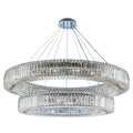 Allegri Rondelle 2 Light 47" Wide Ring Chandelier with Firenze Crystal