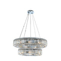 Allegri Rondelle 2 Light 26" Wide Ring Chandelier with Firenze Crystal
