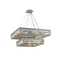 Allegri Quadro 2 Light 38" Wide Square Ring Chandelier with Firenze Crystal