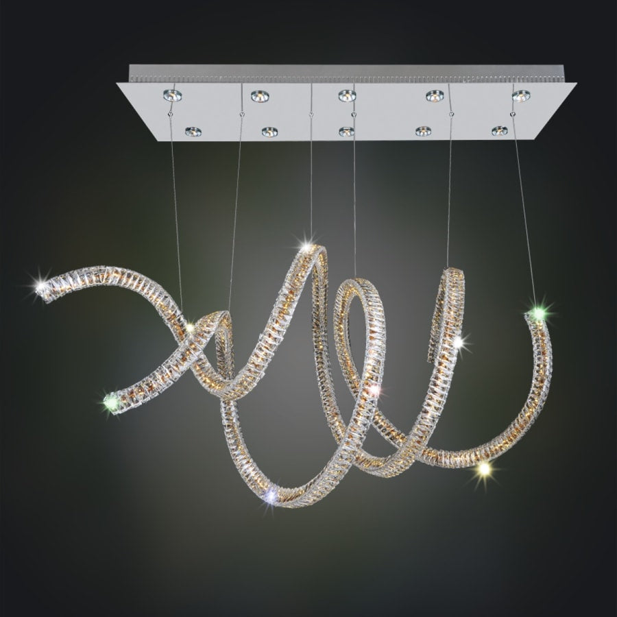 Allegri Ravina 10 Light 50" Wide LED Crystal Chandelier