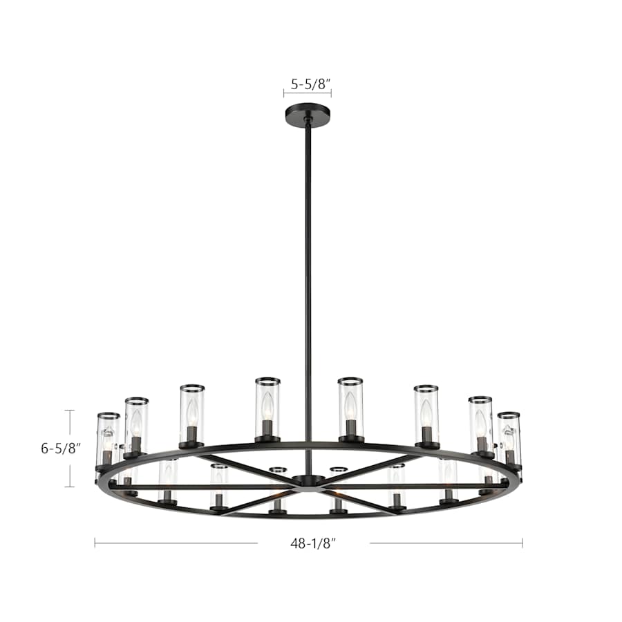 Alora Lighting Revolve 18 Light 47" Wide Taper Candle Chandelier