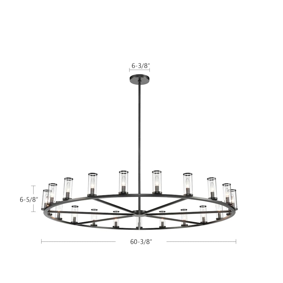 Alora Lighting Revolve 21 Light 60" Wide Taper Candle Chandelier