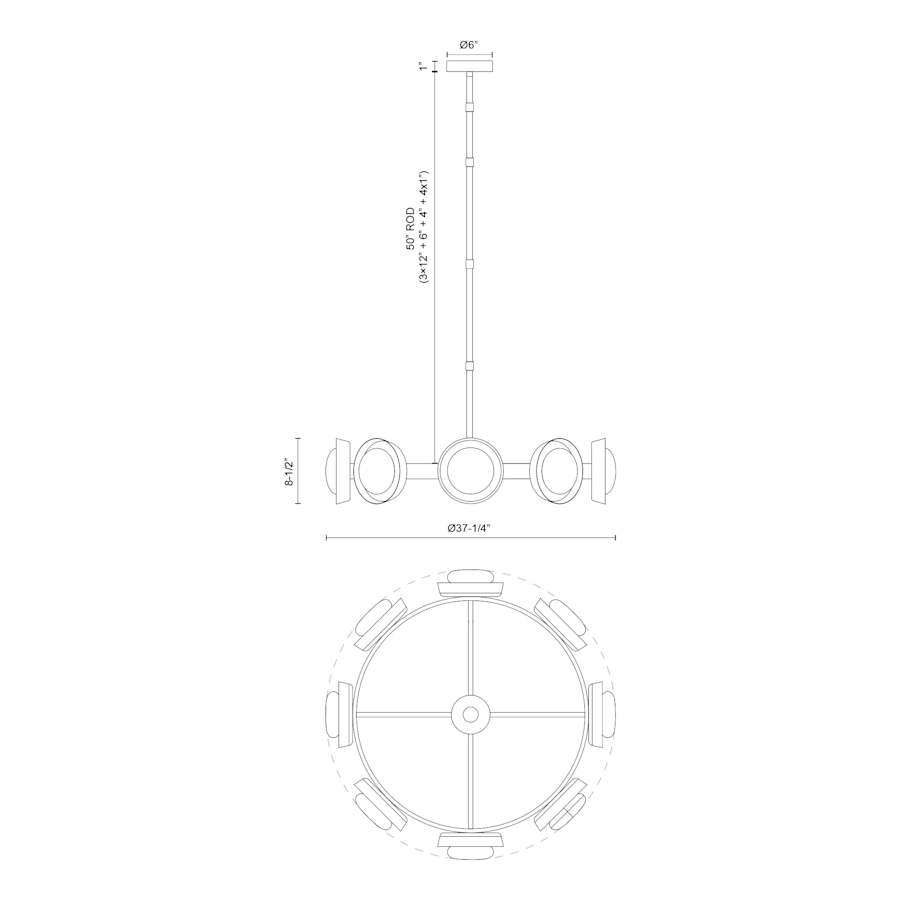 Alora Lighting Alonso 38" Wide LED Ring Chandelier