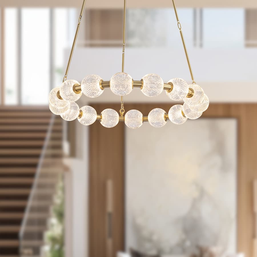Alora Lighting Marni 33" Wide LED Ring Chandelier