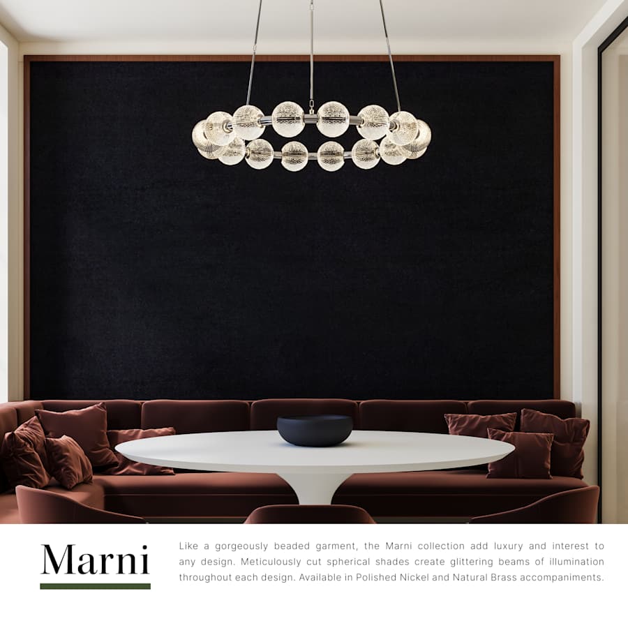 Alora Lighting Marni 33" Wide LED Ring Chandelier