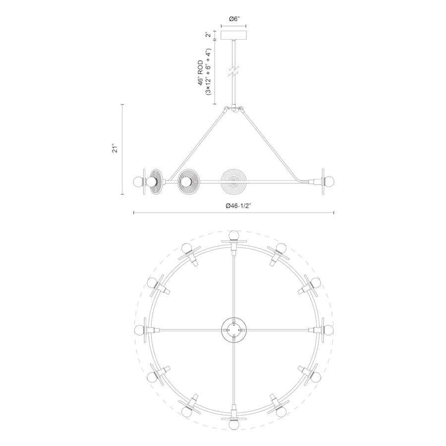 Alora Lighting Dahlia 47" Wide LED Ring Chandelier
