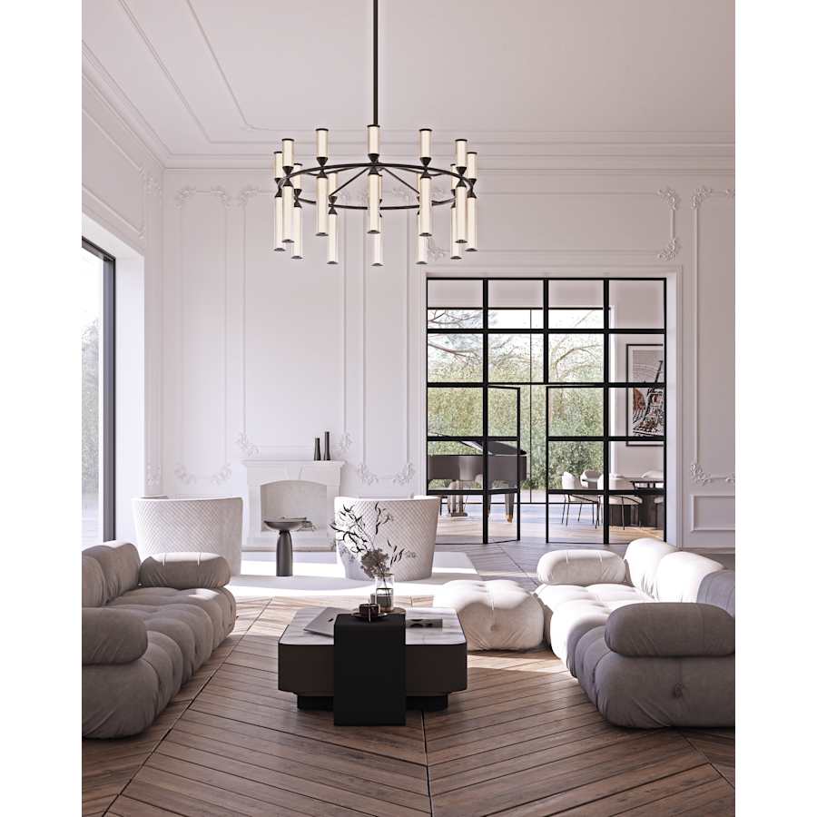 Alora Lighting Edwin 38" Wide LED Ring Chandelier