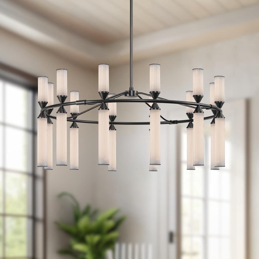 Alora Lighting Edwin 38" Wide LED Ring Chandelier
