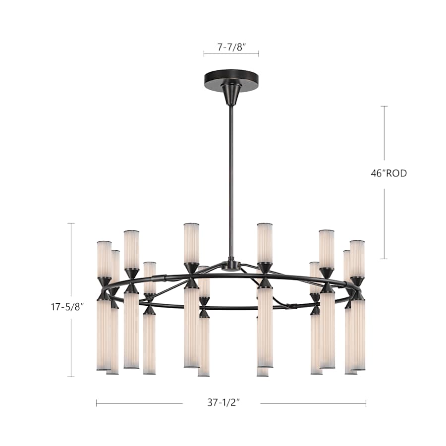 Alora Lighting Edwin 38" Wide LED Ring Chandelier