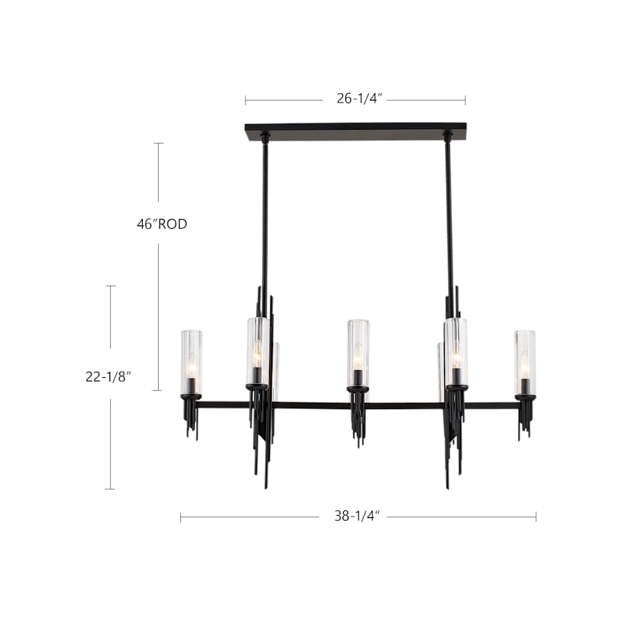 Alora Lighting Torres 38" Wide Linear Chandelier