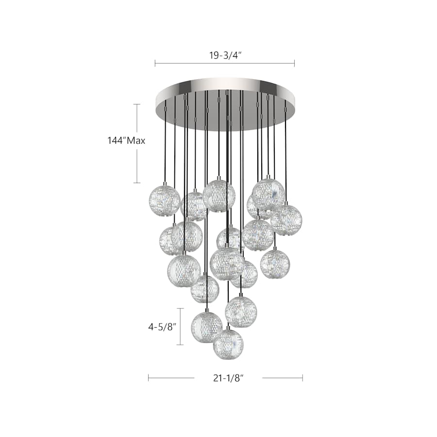 Alora Lighting Marni 21" Wide LED Multi Light Pendant