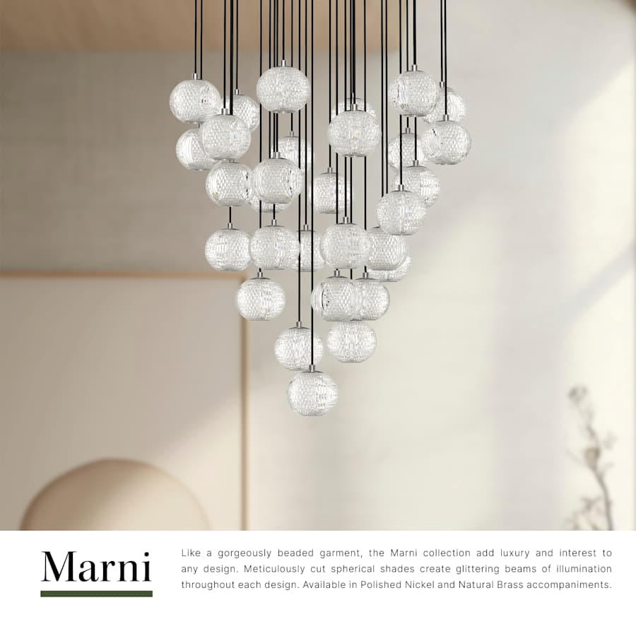 Alora Lighting Marni 36" Wide Waterfall Chandelier