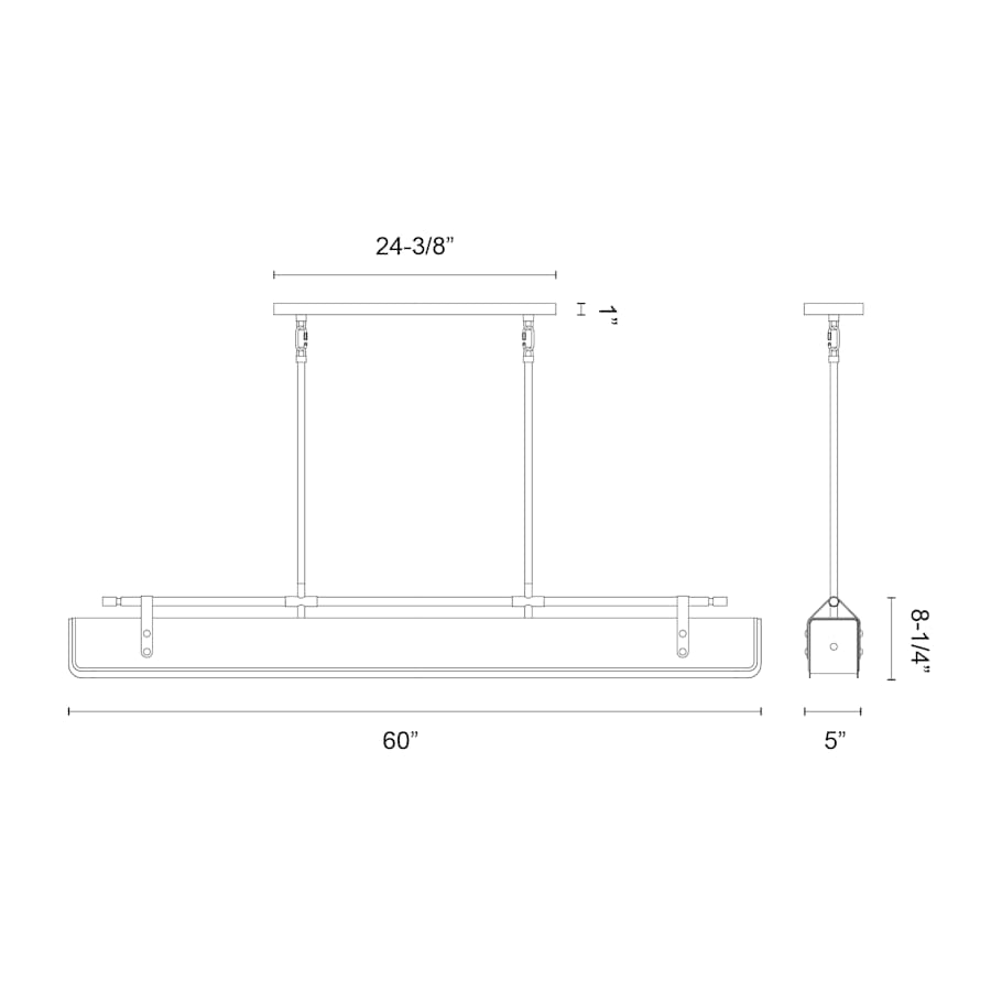 Alora Lighting Valise 60" Wide LED Linear Chandelier