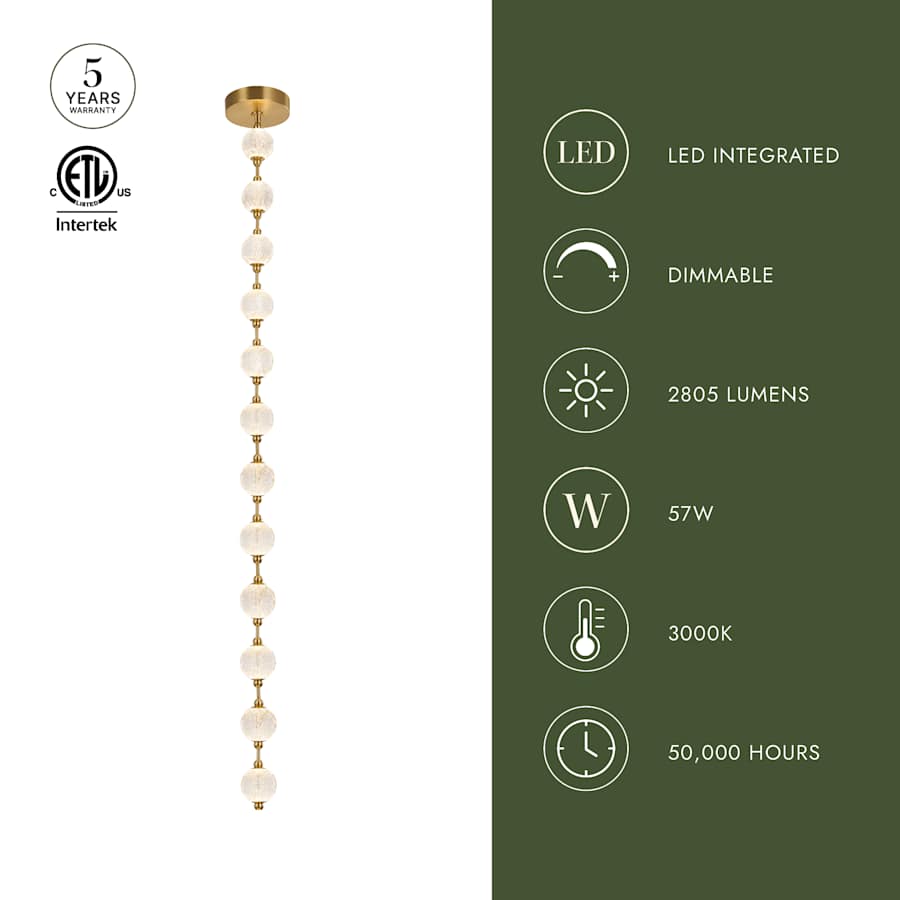 Alora Lighting Marni 7-ft Wide 3000K LED Linear Pendant