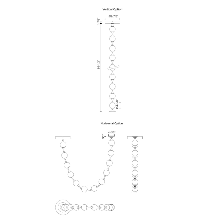 Alora Lighting Marni 86" Wide 3000K LED Linear Pendant