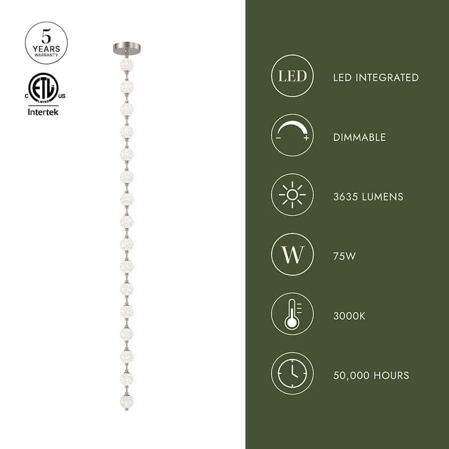 Alora Lighting Marni 9-1/2-ft Wide 3000K LED Linear Pendant