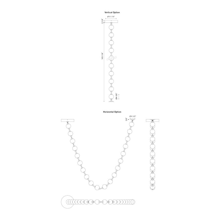 Alora Lighting Marni 12-ft Wide 3000K LED Linear Pendant with Remote Driver