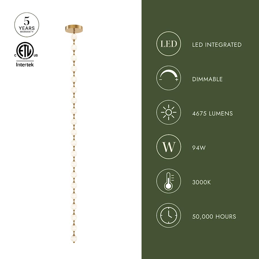 Alora Lighting Marni 12-ft Wide 3000K LED Linear Pendant with Remote Driver