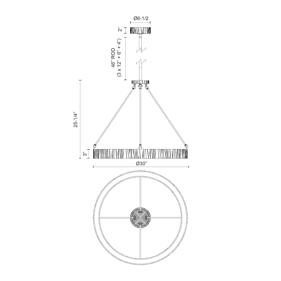 Alora Lighting Kensington 30" Wide LED Ring Chandelier