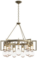 Apothecary 34.9" Wide Circular Soft Gold Chandelier With Clear Glass