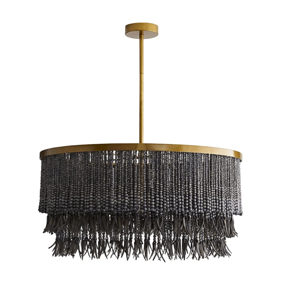 Arteriors Baja 3 Light 30" Wide Beaded Drum Chandelier