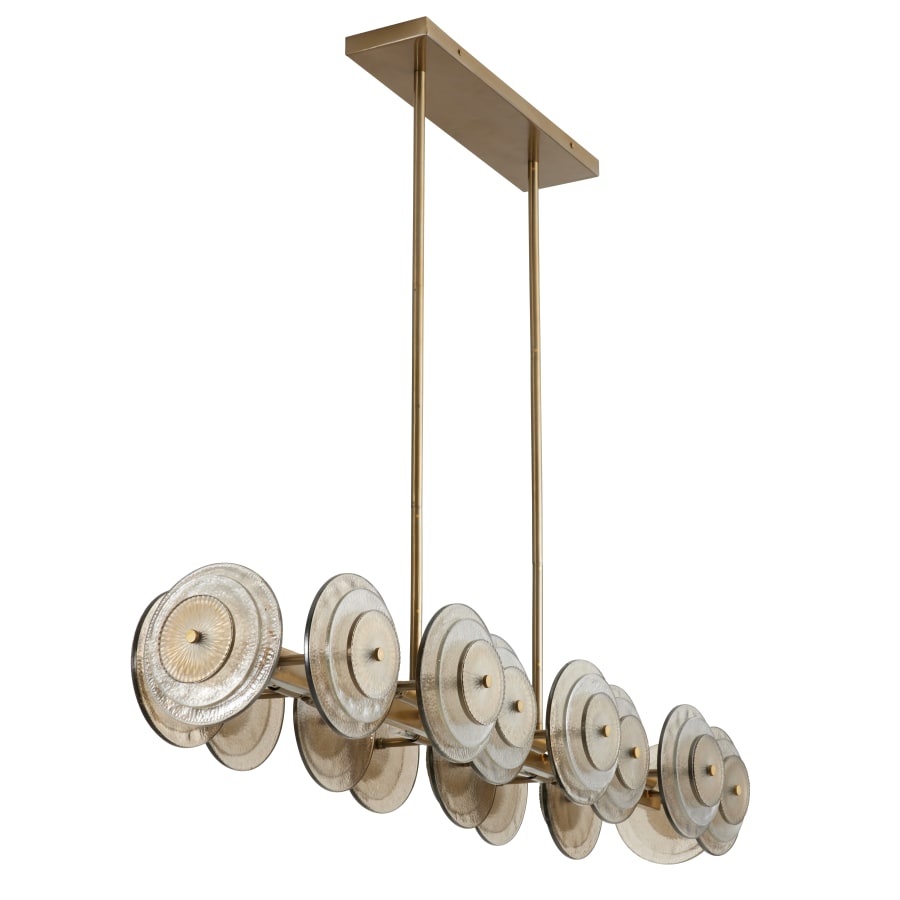 Arteriors Kinlee 12 Light 51" Wide Linear Chandelier