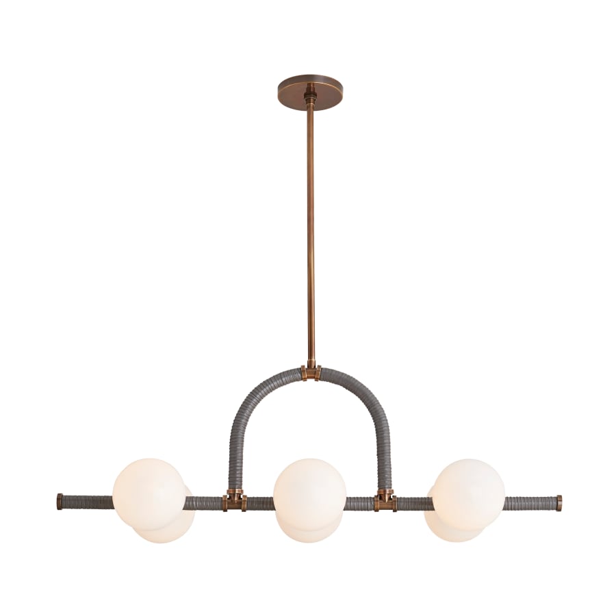 Arteriors Harrison 6 Light 42" Wide Linear Chandelier