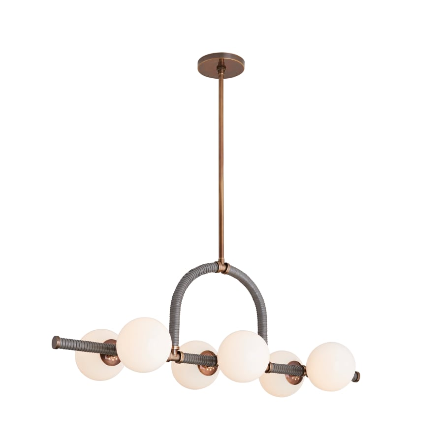 Arteriors Harrison 6 Light 42" Wide Linear Chandelier