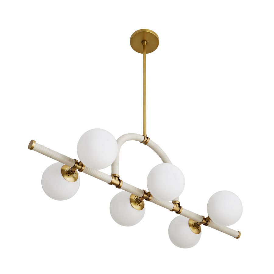 Arteriors Harrison 6 Light 42" Wide Linear Chandelier