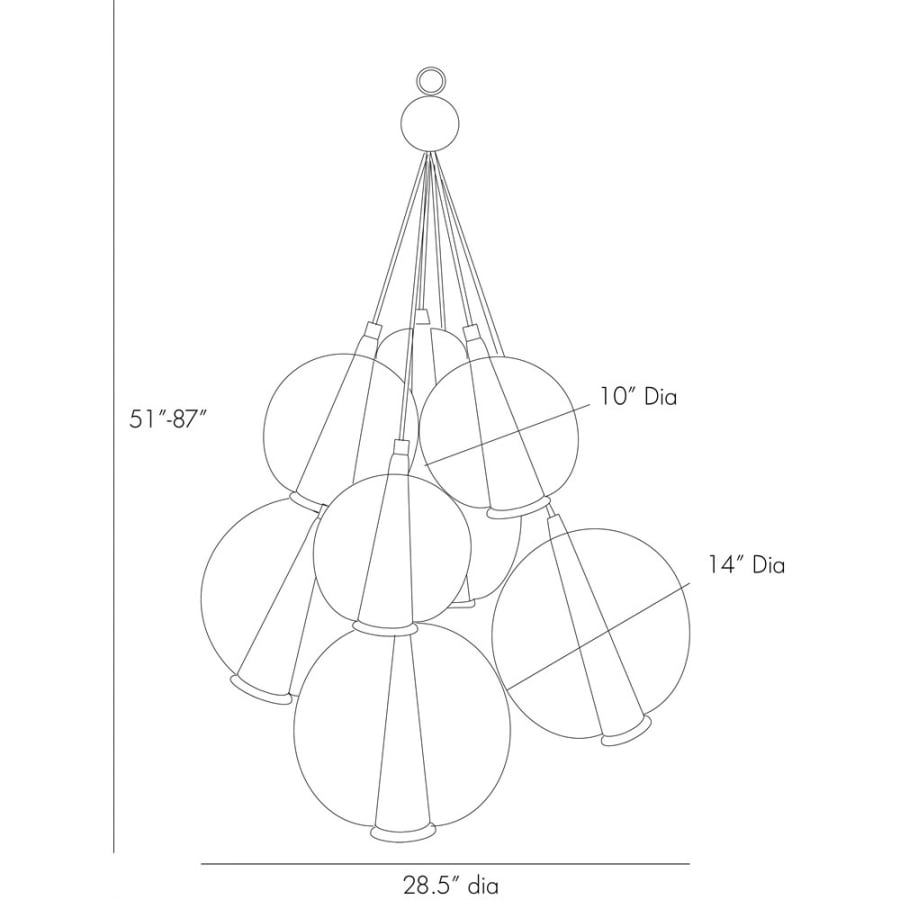Arteriors Caviar 28" Pendant