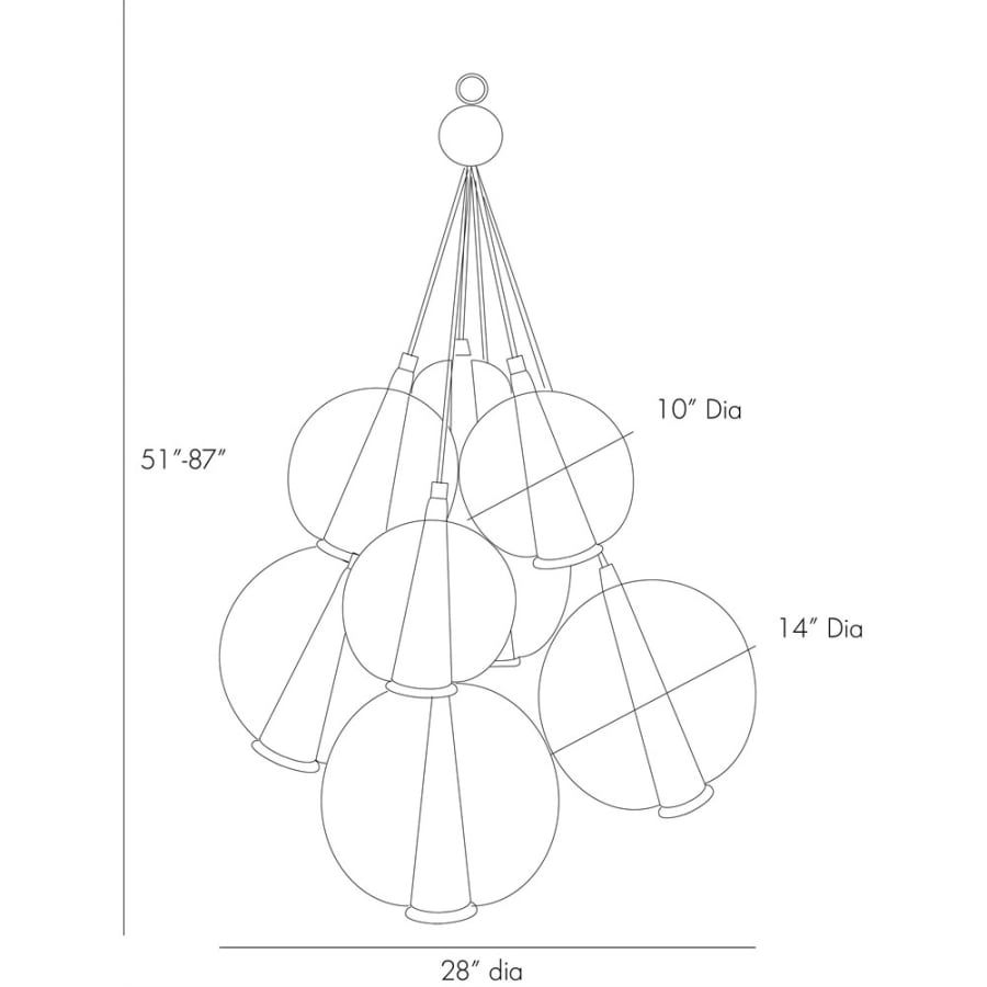 Arteriors Caviar 28" Pendant