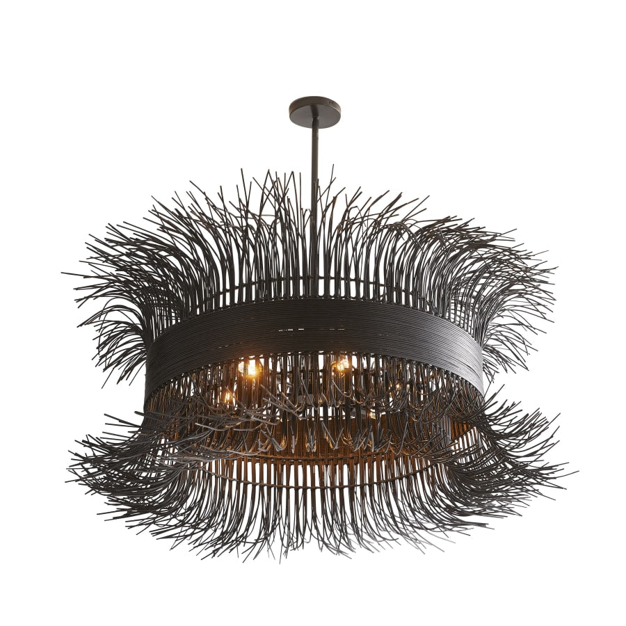 Arteriors Filamento 6 Light 42" Wide Abstract Drum Chandelier