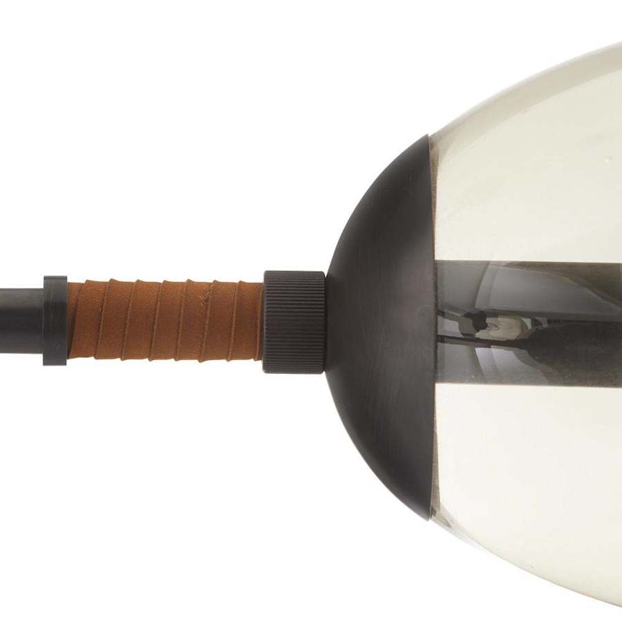 Arteriors Falcon 6 Light 41" Wide Sputnik Chandelier with Smoked Glass Shades
