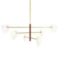 Arteriors Hockless 6 Light 52" Wide Chandelier with Seedy Glass Shades