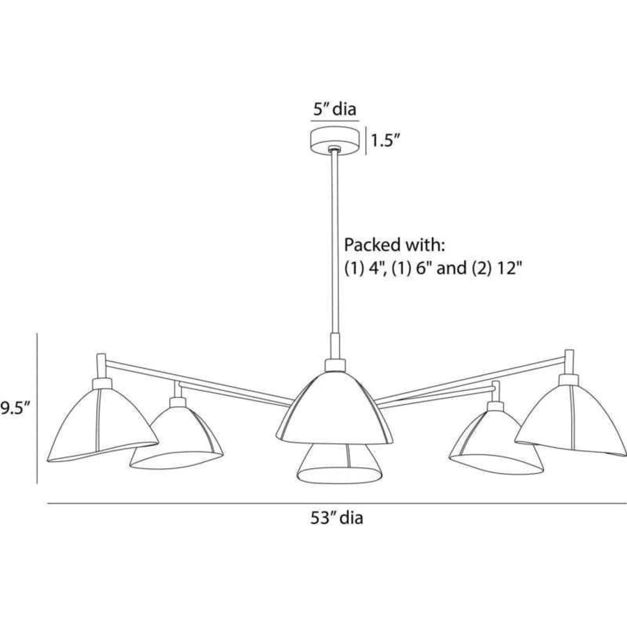 Arteriors Inlet 6 Light 53" Wide Chandelier