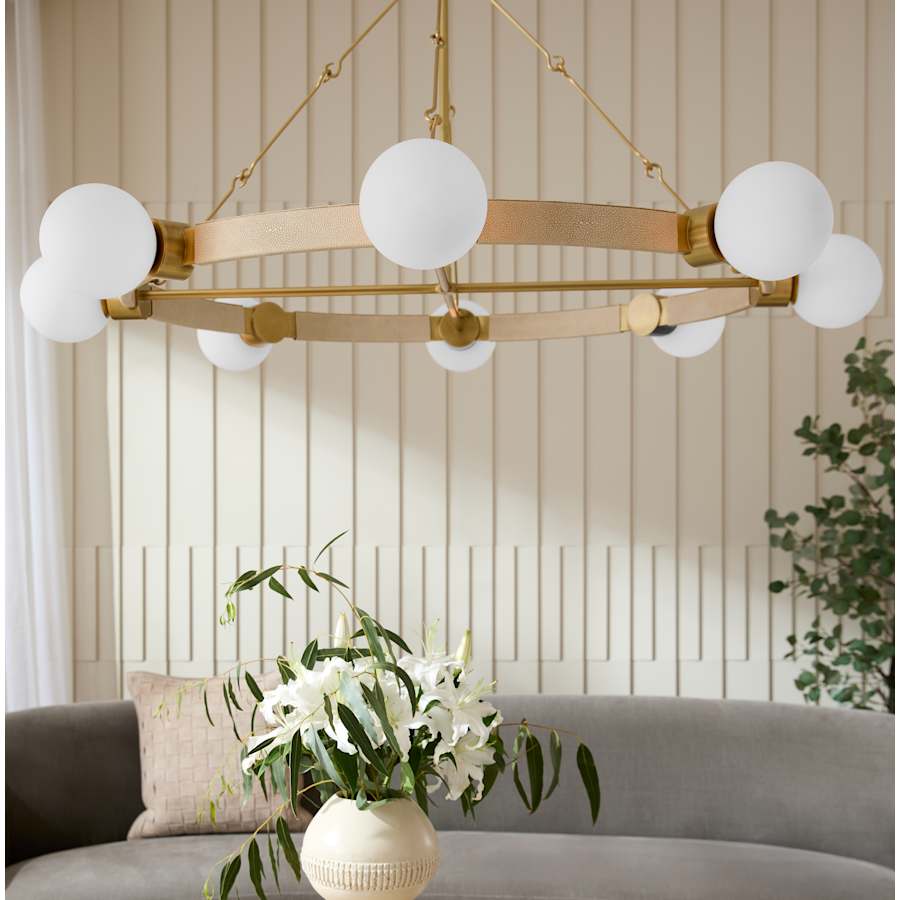 Arteriors Liberty Chandelier 8 Light 56" Wide Ring Chandelier