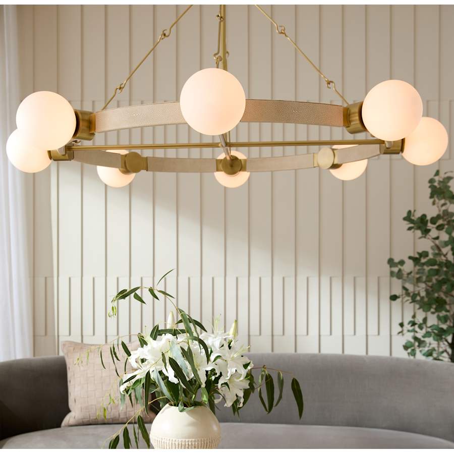 Arteriors Liberty Chandelier 8 Light 56" Wide Ring Chandelier