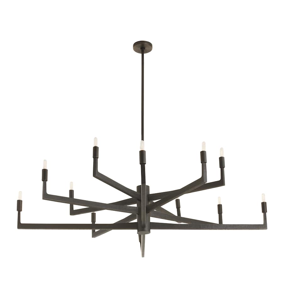 Arteriors Griff Large Chandelier 12 Light 56" Wide Taper Candle Style Chandelier