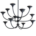 Arteriors Larkin Chandelier 12 Light 42" Wide Wrought Iron Abstract Chandelier