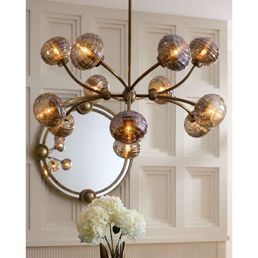Arteriors Merrick Chandelier 12 Light 39" Wide Abstract Sputnik Chandelier