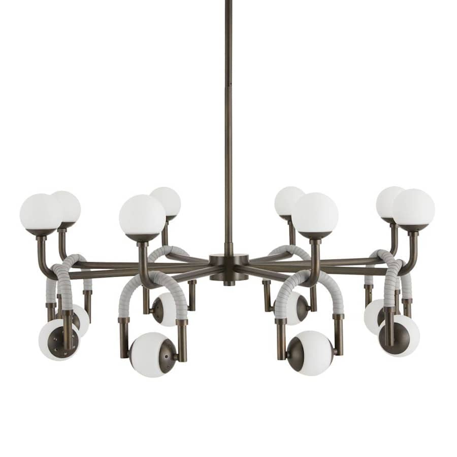 Arteriors Hollins 33" Wide LED Chandelier with Opal Glass Shades