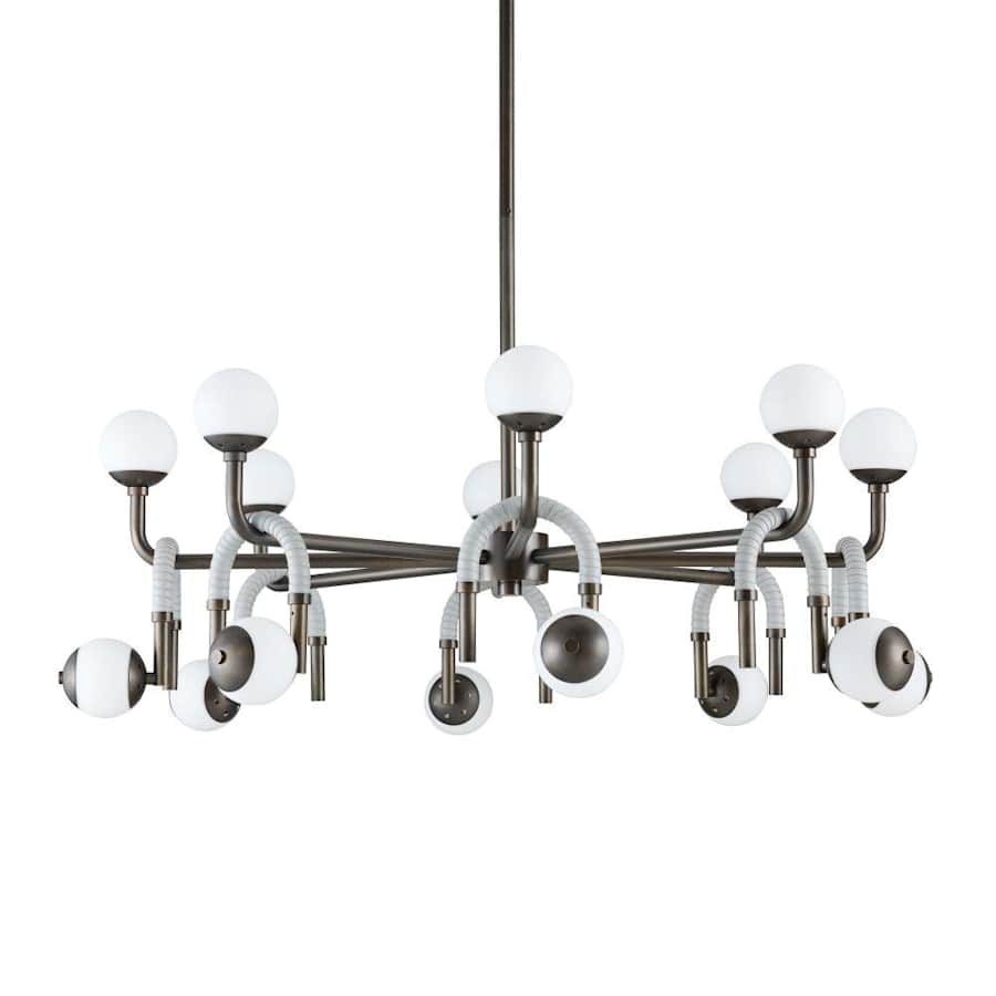 Arteriors Hollins 33" Wide LED Chandelier with Opal Glass Shades