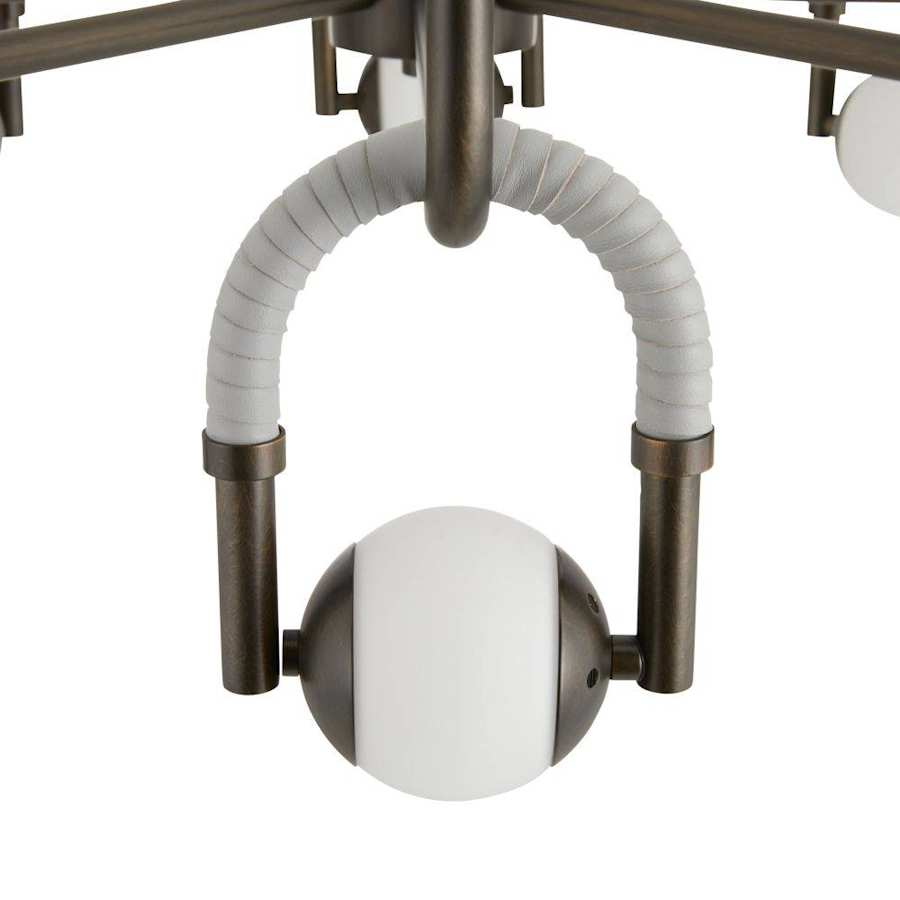 Arteriors Hollins 33" Wide LED Chandelier with Opal Glass Shades