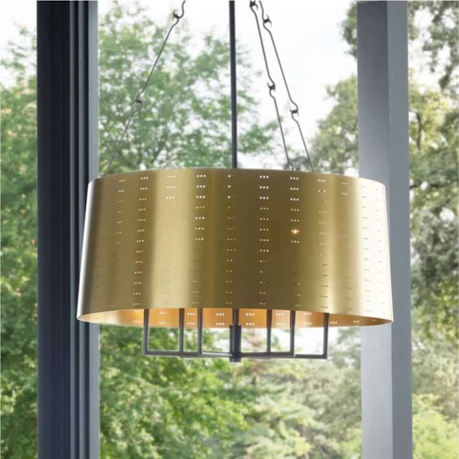 Arteriors Felipe 6 Light 28" Wide Drum Chandelier