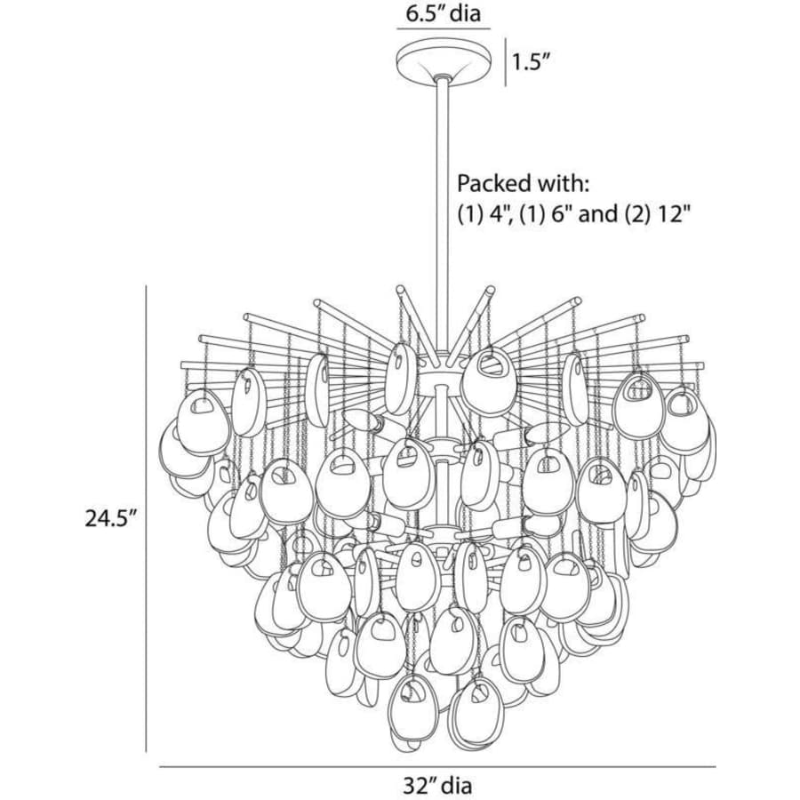 Arteriors Jacqueline 8 Light 32" Wide Waterfall Chandelier