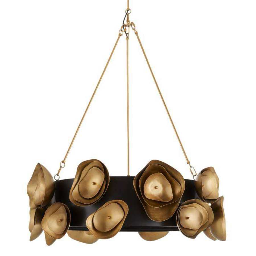 Arteriors Gaia 6 Light 36" Wide Drum Chandelier with Steel Shade
