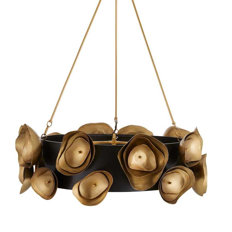 Arteriors Gaia 6 Light 36" Wide Drum Chandelier with Steel Shade