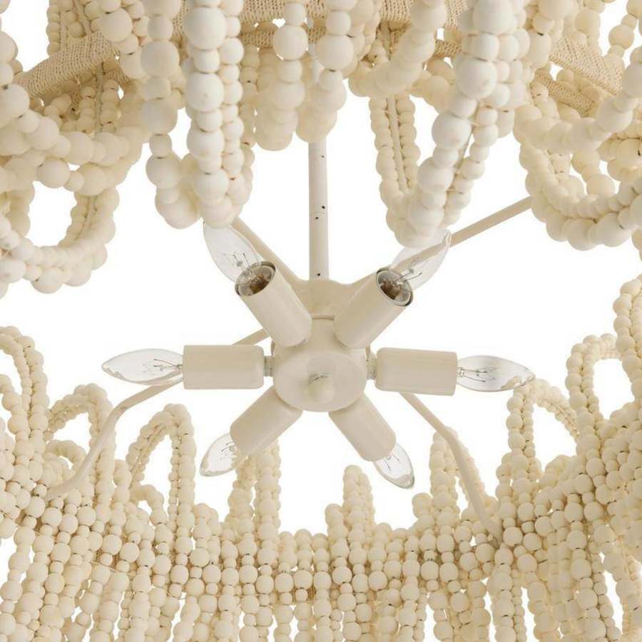 Arteriors Keely 6 Light 36" Wide Beaded Abstract Chandelier