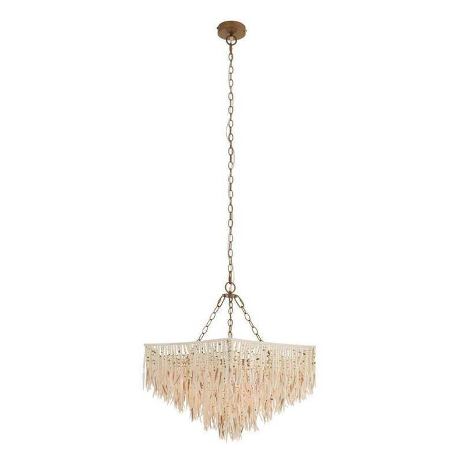 Arteriors Josephine 6 Light 30" Wide Beaded Waterfall Chandelier
