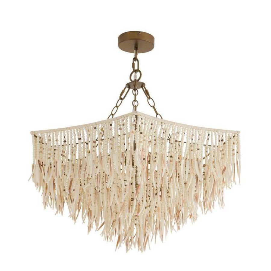 Arteriors Josephine 6 Light 30" Wide Beaded Waterfall Chandelier